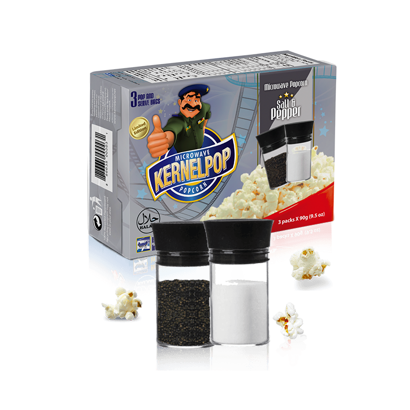 Kernelpop Microwave Popcorn Salt&Pepper 3x1